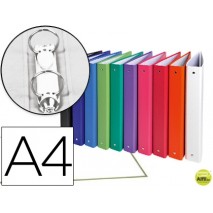 CARPETA DE 2 ANILLAS 30MM REDONDAS EXACOMPTA A4 CARTON FORRADO COLORES SURTIDOS