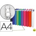 CARPETA DE 2 ANILLAS 30MM REDONDAS EXACOMPTA A4 CARTON FORRADO COLORES SURTIDOS