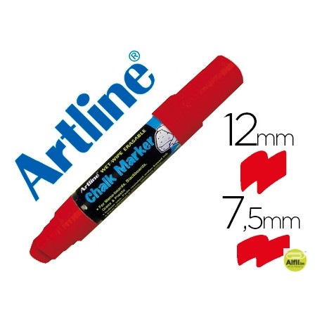 ROTULADOR ARTLINE PIZARRA VERDE NEGRA EPW-12 MM COLOR ROJO