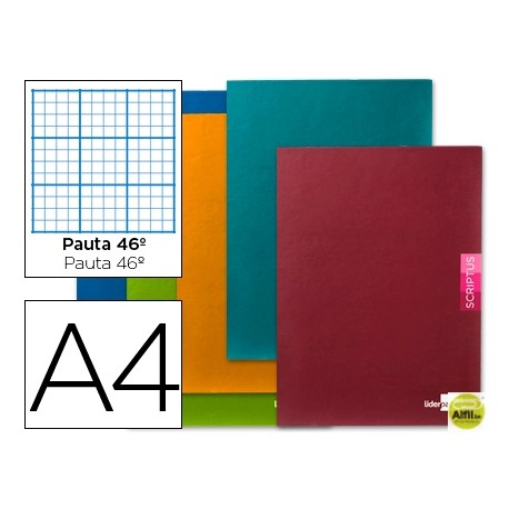 LIBRETA LIDERPAPEL SCRIPTUS A448 HOJAS 90G/M2 RAYADO NÌ46