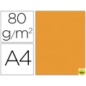 PAPEL COLOR LIDERPAPEL DIN-A4 80 GRAMOS NARANJA PAQUETE DE 15 HOJAS