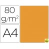 PAPEL COLOR LIDERPAPEL DIN-A4 80 GRAMOS NARANJA PAQUETE DE 15 HOJAS