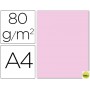 PAPEL COLOR LIDERPAPEL DIN-A4 80 GRAMOS ROSA PASTEL PAQUETE DE 15 HOJAS