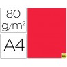 PAPEL COLOR LIDERPAPEL DIN-A4 80 GRAMOS ROJO PAQUETE DE 15 HOJAS