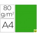 PAPEL COLOR LIDERPAPEL DIN-A4 80 GRAMOS VERDE PAQUETE DE 15 HOJAS