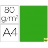 PAPEL COLOR LIDERPAPEL DIN-A4 80 GRAMOS VERDE PAQUETE DE 15 HOJAS