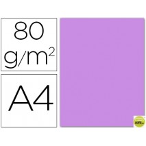 PAPEL COLOR LIDERPAPEL DIN-A4 80 GRAMOS LILA PAQUETE DE 15 HOJAS