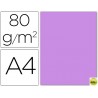 PAPEL COLOR LIDERPAPEL DIN-A4 80 GRAMOS LILA PAQUETE DE 15 HOJAS