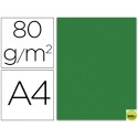 PAPEL COLOR LIDERPAPEL DIN-A4 80 GRAMOS VERDE ACEBO PAQUETE DE 15 HOJAS