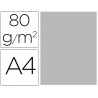PAPEL COLOR LIDERPAPEL DIN-A4 80 GRAMOS GRIS PAQUETE DE 15 HOJAS
