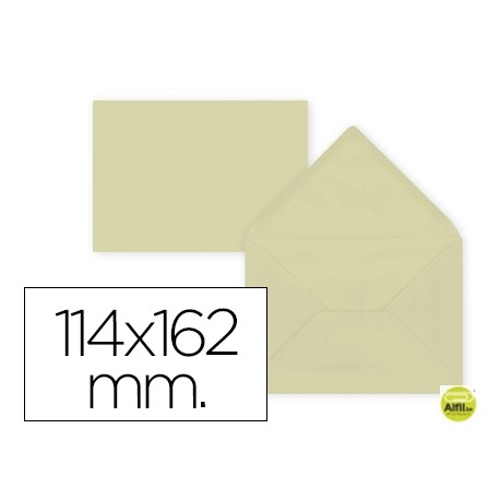 SOBRE LIDERPAPEL C6 CREMA 114X162 MM 80GR