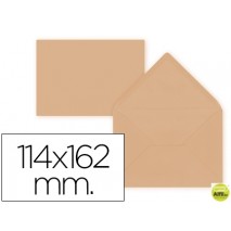 SOBRE LIDERPAPEL C6 NARANJA 114X162 MM 80GR
