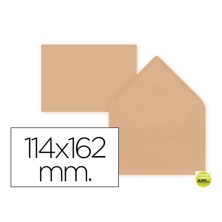 SOBRE LIDERPAPEL C6 NARANJA 114X162 MM 80GR