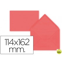 SOBRE LIDERPAPEL C6 ROJO 114X162 MM 80GR