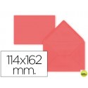 SOBRE LIDERPAPEL C6 ROJO 114X162 MM 80GR