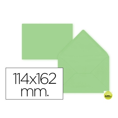 SOBRE LIDERPAPEL C6 VERDE 114X162 MM 80GR