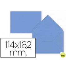 SOBRE LIDERPAPEL C6 AZUL OSCURO 114X162 MM 80GR