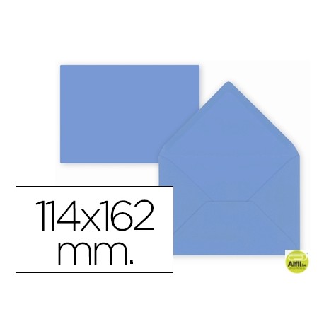 SOBRE LIDERPAPEL C6 AZUL OSCURO 114X162 MM 80GR