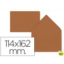 SOBRE LIDERPAPEL C6 MARRON 114X162 MM 80GR