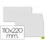 SOBRE LIDERPAPEL AMERICANO BLANCO 110X220 MM 80 GR PACK DE 9 UNIDADES