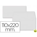 SOBRE LIDERPAPEL AMERICANO BLANCO 110X220 MM 80 GR PACK DE 9 UNIDADES