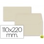 SOBRE LIDERPAPEL AMERICANO CREMA 110X220 MM 80 GR PACK DE 9 UNIDADES