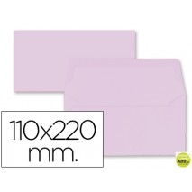 SOBRE LIDERPAPEL AMERICANO ROSA PALIDO 110X220 MM 80 GR