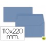 SOBRE LIDERPAPEL AMERICANO AZUL OSCURO 110X220 MM 80 GR PACK DE 9 UNIDADES
