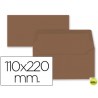 SOBRE LIDERPAPEL AMERICANO MARRON 110X220 MM 80 GR PACK DE 9 UNIDADES