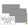 SOBRE LIDERPAPEL AMERICANO GRIS 110X220 MM 80 GR PACK DE 9 UNIDADES