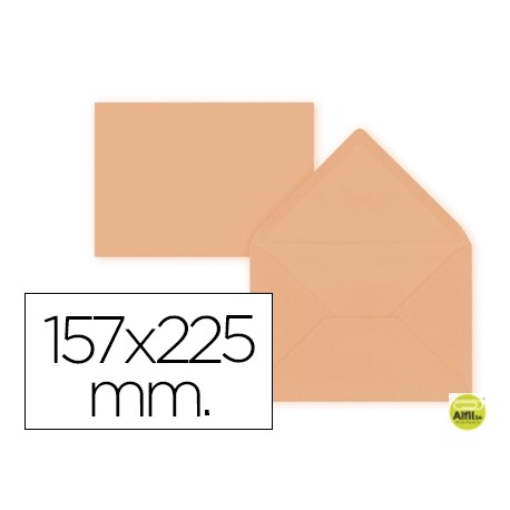 SOBRE LIDERPAPEL C5-EA5 NARANJA 157X225MM 80 GR PACK 9 UNIDADES