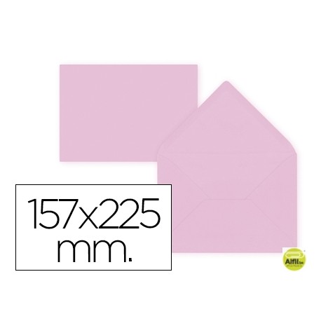 SOBRE LIDERPAPEL C5-EA5 ROSA PALIDO 157X225MM 80 GR PACK DE 9 UNIDADES