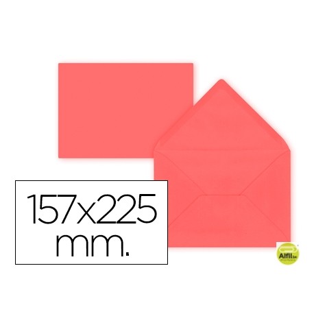 SOBRE LIDERPAPEL C5-EA5 ROJO 157X225MM 80 GR PACK DE 9 UNIDADES