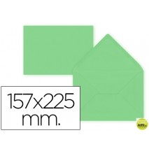 SOBRE LIDERPAPEL C5-EA5 VERDE 157X225MM 80 GR PACK DE 9 UNIDADES