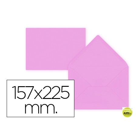 SOBRE LIDERPAPEL C5-EA5 LILA 157X225MM 80 GR PACK DE 9 UNIDADES