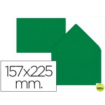 SOBRE LIDERPAPEL C5-EA5 VERDE ACEBO 157X225MM 80 GR PACK DE 9 UNIDADES