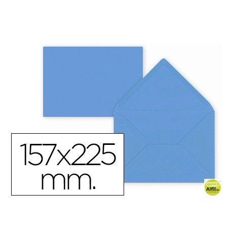 SOBRE LIDERPAPEL C5-EA5 AZUL OSCURO 157X225MM 80 GR PACK DE 9 UNIDADES