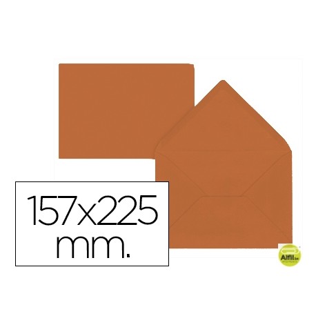 SOBRE LIDERPAPEL C5-EA5 MARRON 157X225MM 80 GR PACK DE 9 UNIDADES
