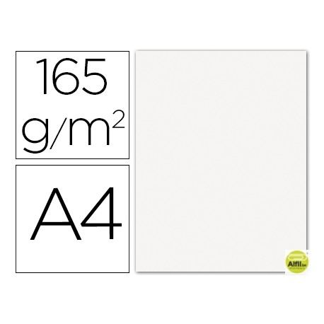 PAPEL COLOR LIDERPAPEL DIN-A4 165 GRAMOS BLANCO PAQUETE DE 9 HOJAS
