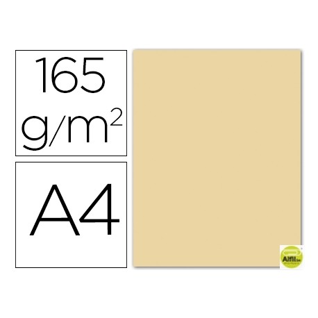 PAPEL COLOR LIDERPAPEL DIN-A4 165 GRAMOS CREMA PAQUETE DE 9 HOJAS