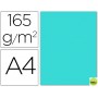 PAPEL COLOR LIDERPAPEL DIN-A4 165 GRAMOS AZUL CELESTE PAQUETE DE 9 HOJAS