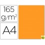 PAPEL COLOR LIDERPAPEL DIN-A4 165 GRAMOS NARANJA PAQUETE DE 9 HOJAS