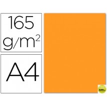 PAPEL COLOR LIDERPAPEL DIN-A4 165 GRAMOS NARANJA PAQUETE DE 9 HOJAS
