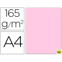 PAPEL COLOR LIDERPAPEL DIN-A4 165 GRAMOS ROSA PASTEL PAQUETE DE 9 HOJAS