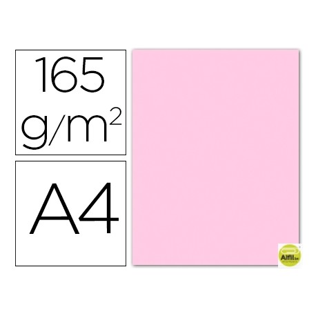 PAPEL COLOR LIDERPAPEL DIN-A4 165 GRAMOS ROSA PASTEL PAQUETE DE 9 HOJAS