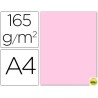 PAPEL COLOR LIDERPAPEL DIN-A4 165 GRAMOS ROSA PASTEL PAQUETE DE 9 HOJAS