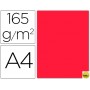PAPEL COLOR LIDERPAPEL DIN-A4 165 GRAMOS ROJO PAQUETE DE 9 HOJAS