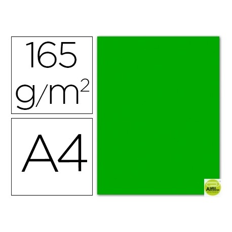 PAPEL COLOR LIDERPAPEL DIN-A4 165 GRAMOS VERDE PAQUETE DE 9 HOJAS