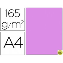 PAPEL COLOR LIDERPAPEL DIN-A4 165 GRAMOS LILA PAQUETE DE 9 HOJAS