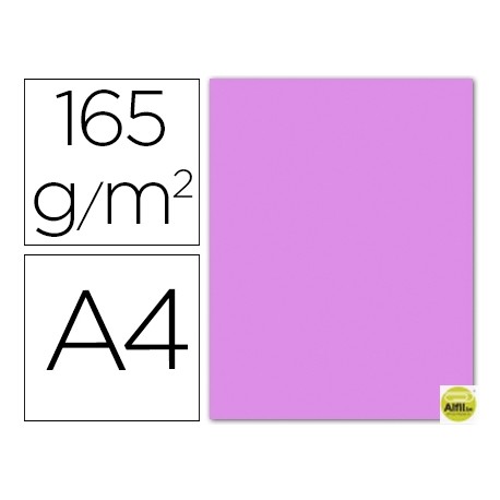 PAPEL COLOR LIDERPAPEL DIN-A4 165 GRAMOS LILA PAQUETE DE 9 HOJAS